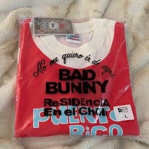 Bad Bunny Red Tee- Puerto Rico Jersey